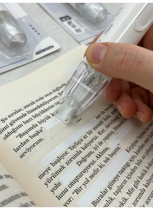 Kağıt Gemi - White Pencil-looking Click Correction Tape/Correction Tape/Tipex/Tipex - Image 1