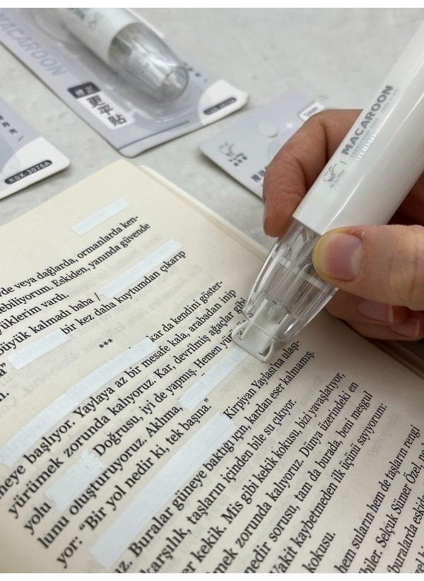 Kağıt Gemi - White Pencil-looking Click Correction Tape/Correction Tape/Tipex/Tipex - Image 1