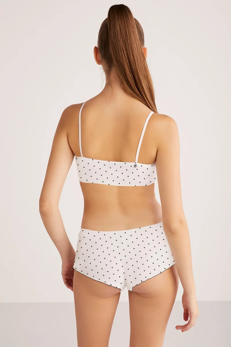 KOM Polka Polka Dot Women's Shorts White