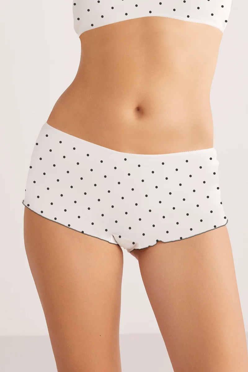 KOM Polka Polka Dot Women's Shorts White