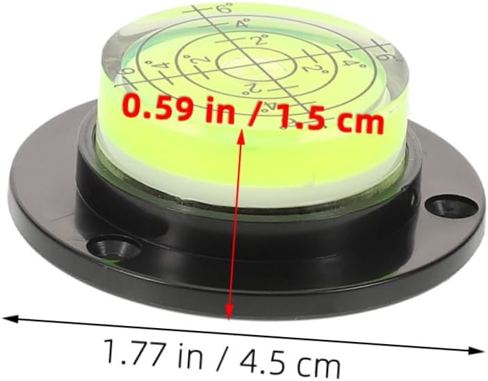 Operitacx 4 Pack Bubble Level with Cylindrical Vial for RV Construction Camera Tripod - Image 3