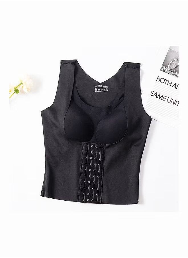 NIBEMINENT - Gather Adjust Hump Invisible Body Shaper Black - Image 1