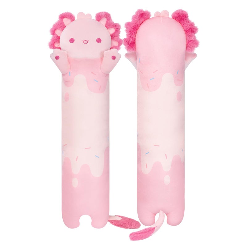 Mewaii Long Axolotl Plush 5 Sizes 120 Extra Filling Giant Plushness Kids Body Pillow Kawaii Cute Pink Axolotl Stuffed Animals Plushies Big Long Body Pillow Cat Plush Gift for Girls 20 - Image 3