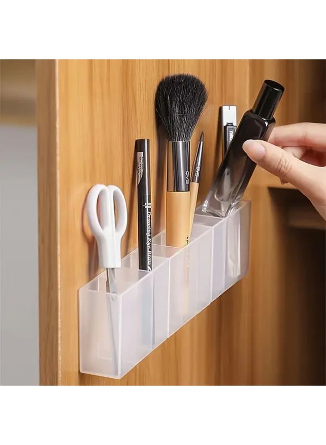 Cosmetics Storage Rack Suspended And Desktop Pack Of 4 Wall Mounted Bathroom Organizer Non Perforated Shelf For Lipstick And Sink - Image 4