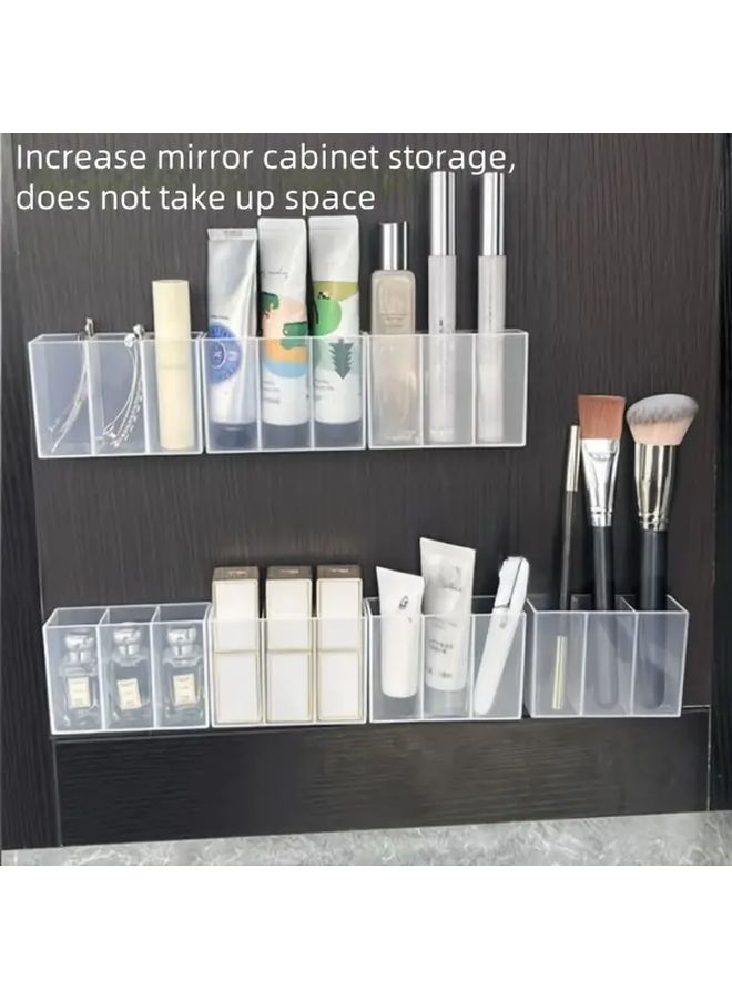 Cosmetics Storage Rack Suspended And Desktop Pack Of 4 Wall Mounted Bathroom Organizer Non Perforated Shelf For Lipstick And Sink - Image 5