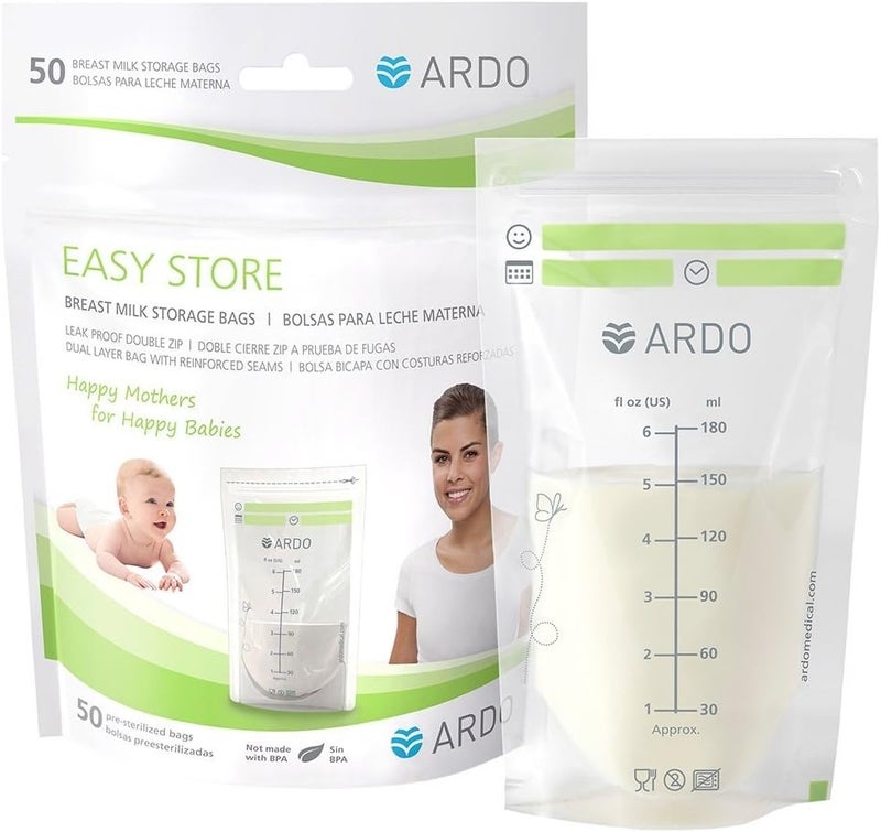 Ardo Easy Store Breast Milk Storage Bags - 50 Count - Image 1