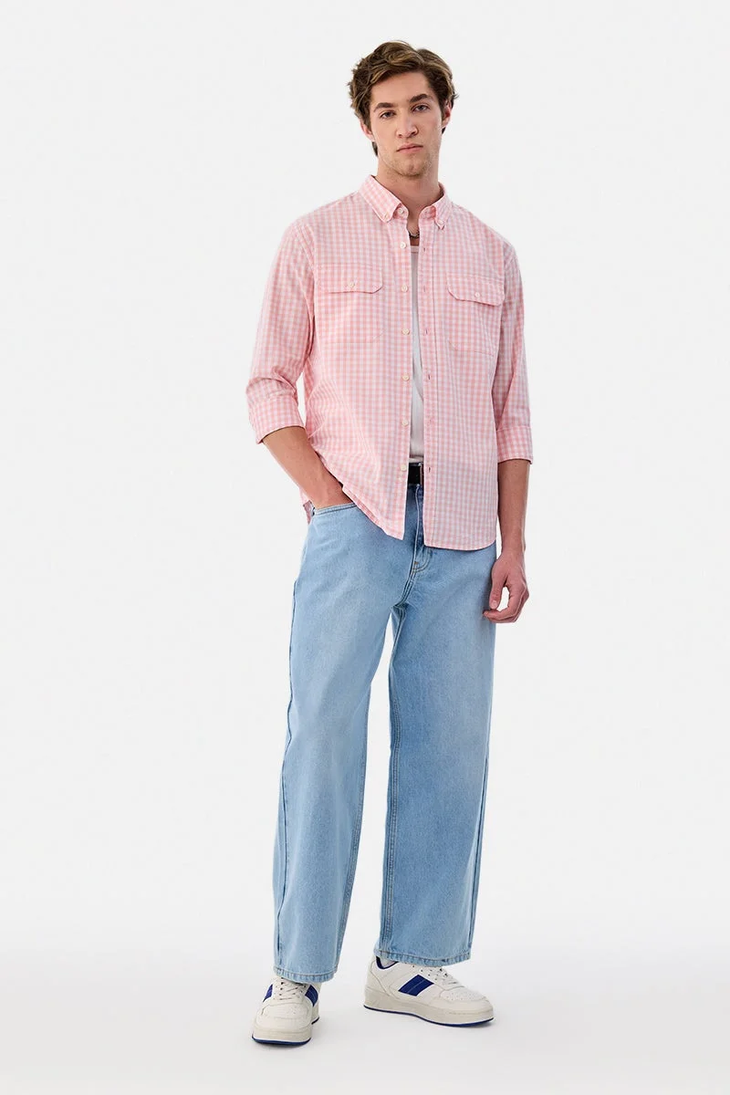 سنيتش Double Pocket Gingham Shirt