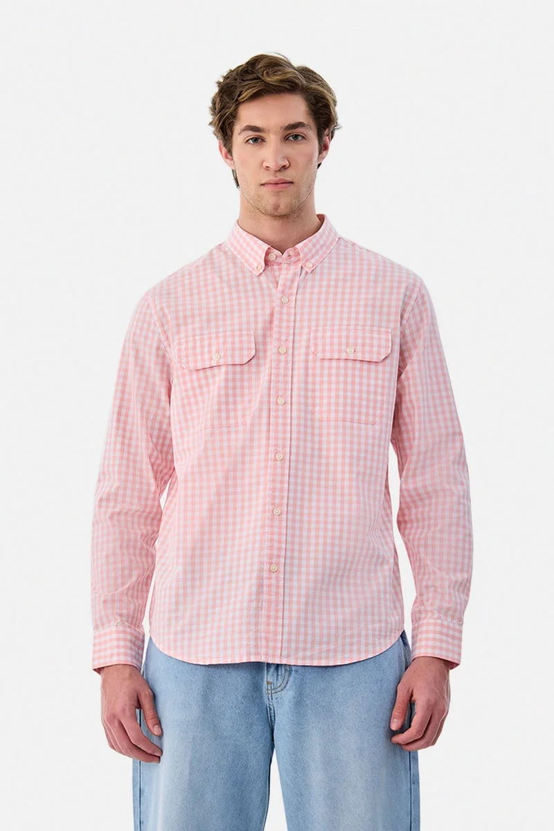 سنيتش Double Pocket Gingham Shirt