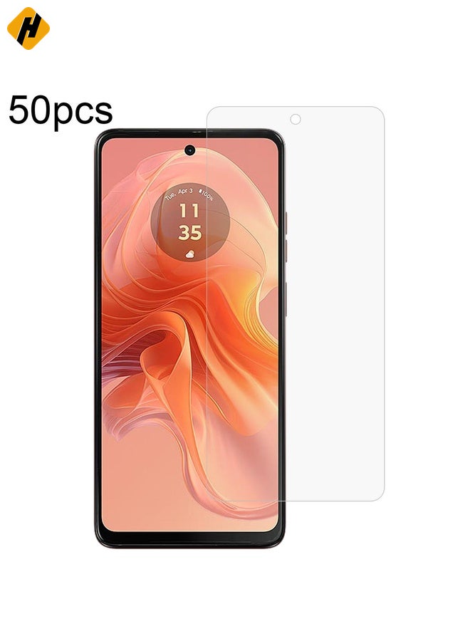 HuHa Screen Protector For Motorola Moto G04 50pcs 0.26mm 9H 2.5D Tempered Glass Film - Image 1