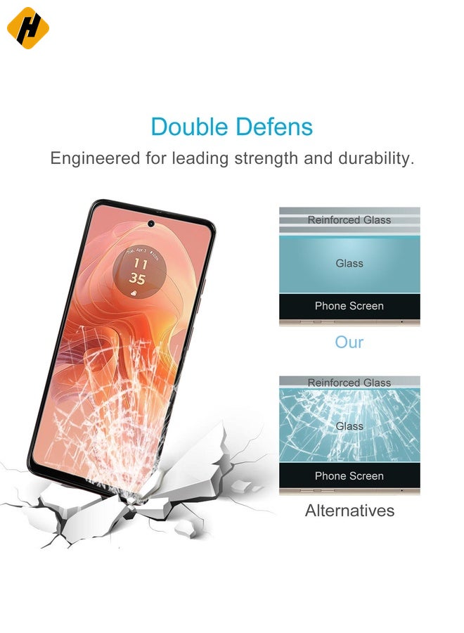 HuHa Screen Protector For Motorola Moto G04 50pcs 0.26mm 9H 2.5D Tempered Glass Film - Image 5