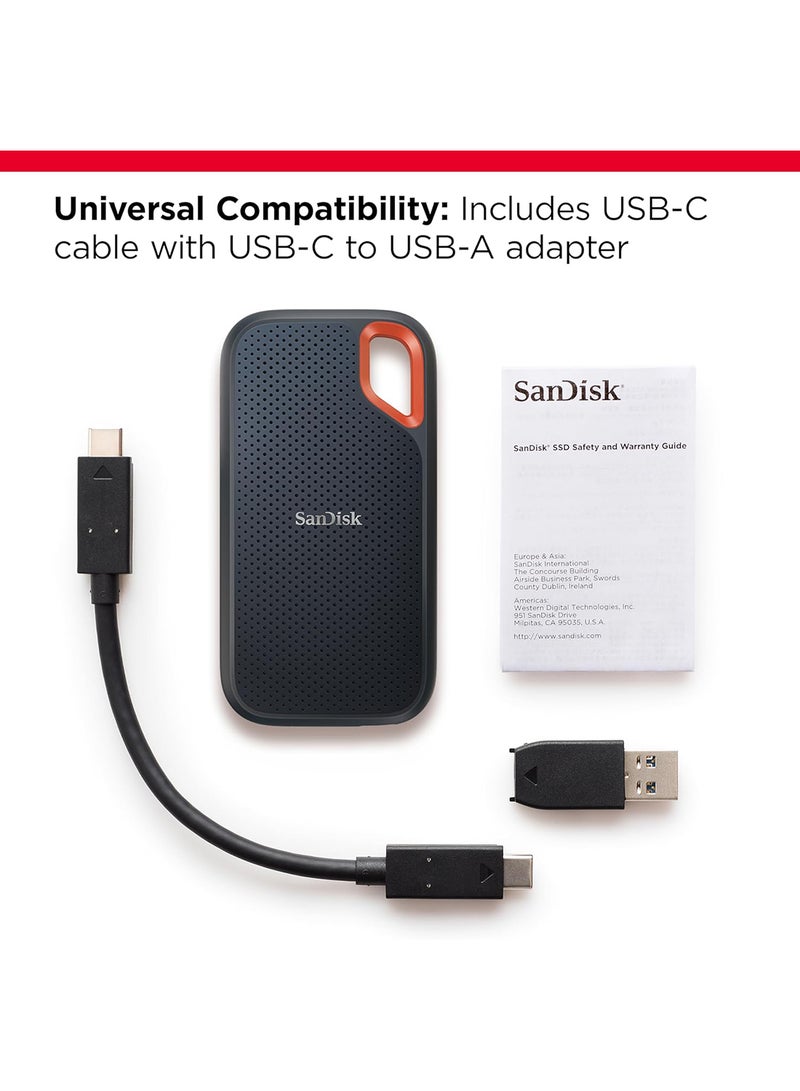 sandisk 2TB Extreme Portable SSD - Up To 1050Mb/S - USB Type- C, Usb 3.2 Gen 2 - External Solid State Drive - Sdssde61-2T00-G25 (Renewed) - Image 3