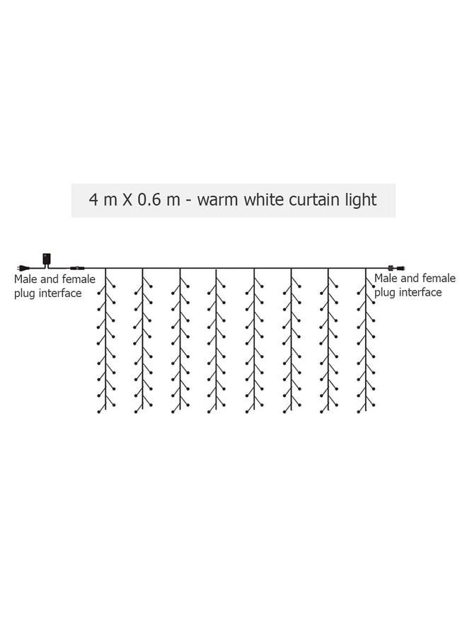 NIBEMINENT Christmas LED Curtain Icicle String Light LED Party Garden Stage Outdoor Decorative Light  - Image 4