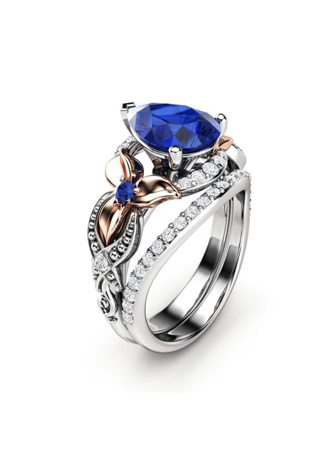 Sanjie Couple Ring Popular Jewelry Creative Gold-plated Zircon Ring Fashion Couple Ring European And American Women's Jewelry 