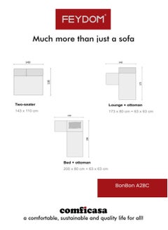 COMFICASA FEYDOM BonBon A2BC Single sofa bed : Mollia White  - Image 4
