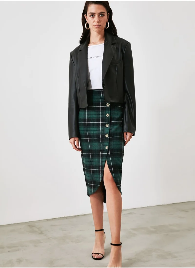 trendyol Plaid Skirt