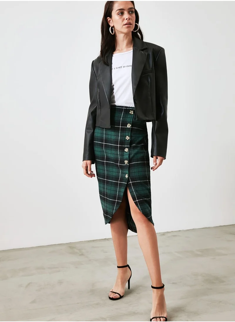 trendyol Plaid Skirt