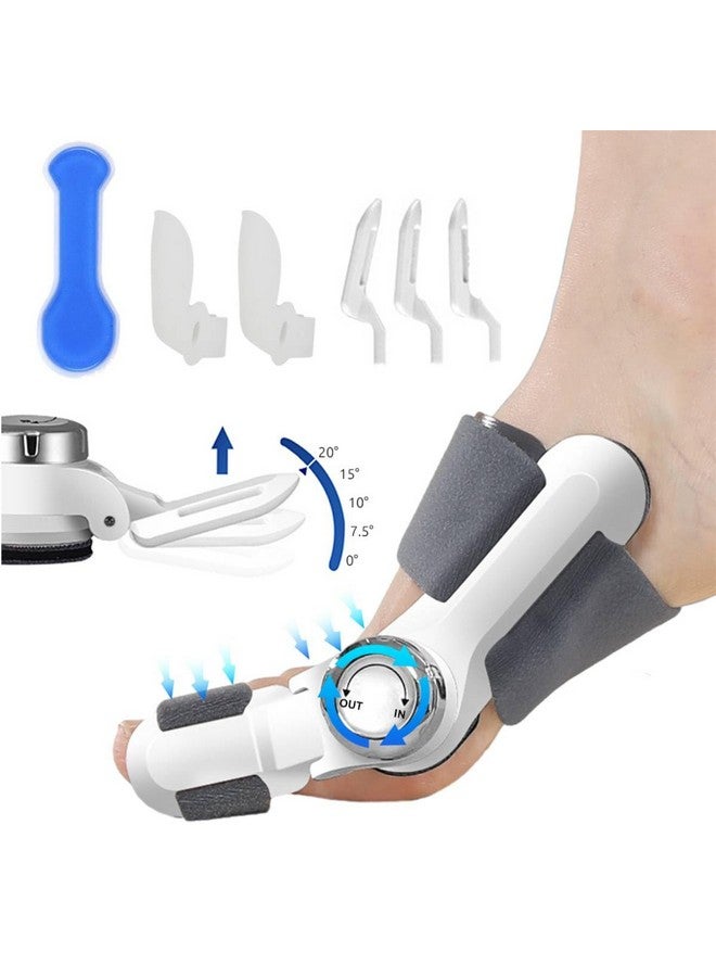 هانيا ® Bunion Corrector، تقويم أصابع القدم المصابة بالبروز العظمي، جبيرة للبروز العظمي قابلة للتعديل بأربع زوايا واتجاه قابل للتعديل، مصحح للبروز العظمي للقدم اليمنى/اليسرى، مصحح للبروز العظمي للقدم - Image 1