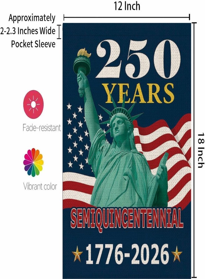 MAGJIUKE 250 Years America Garden Flag,250th Anniversary USA Patriotic Double-Sided Banner,Statue of Liberty Design, 28 x 40 Inch, 1776-2026 Semiquincentennial (28 x 40 Inch) - Image 2