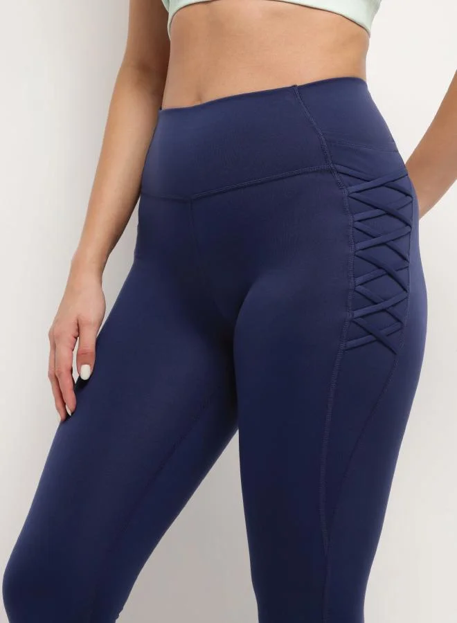 Zaecy  7/8 Sports Utility Leggings – Navy Blue for Women | Best Price UAE