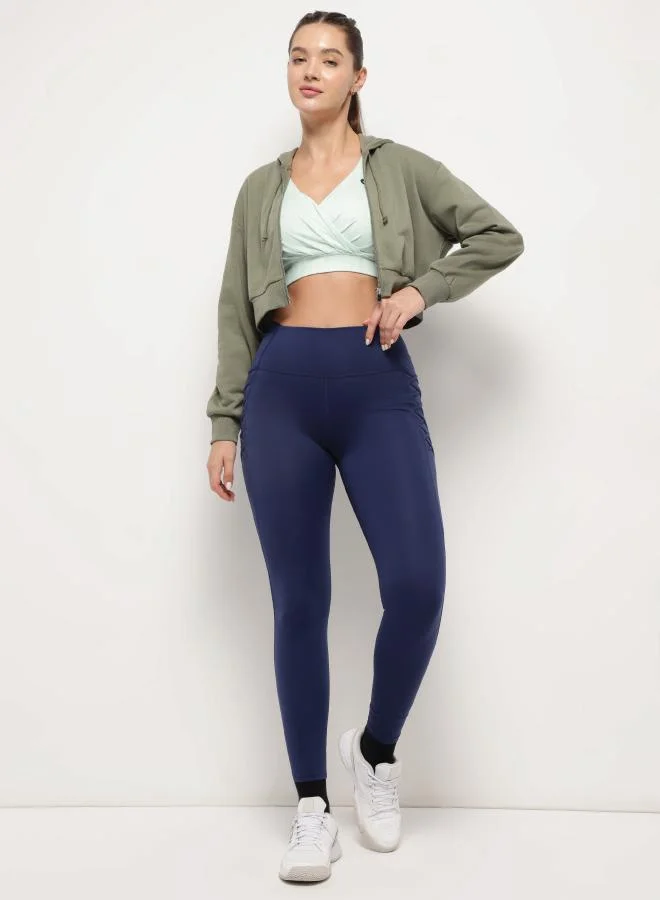 Zaecy  7/8 Sports Utility Leggings – Navy Blue for Women | Best Price UAE