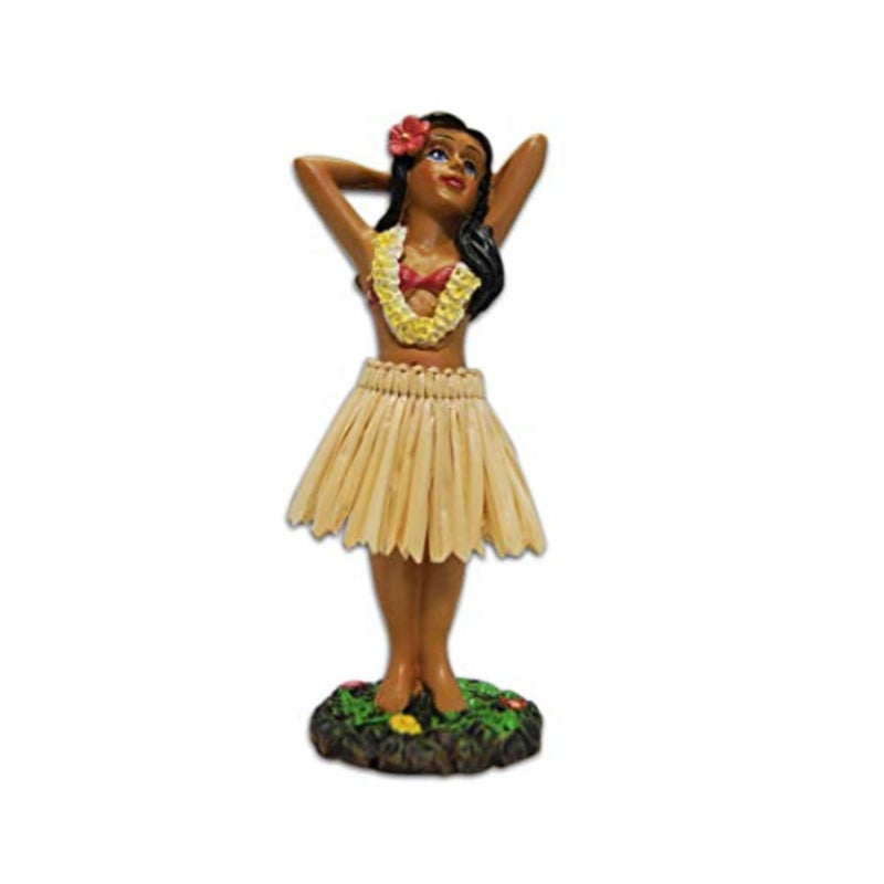 Hula Girl Posing Mini Dashboard Doll 4.4 inches - Image 4