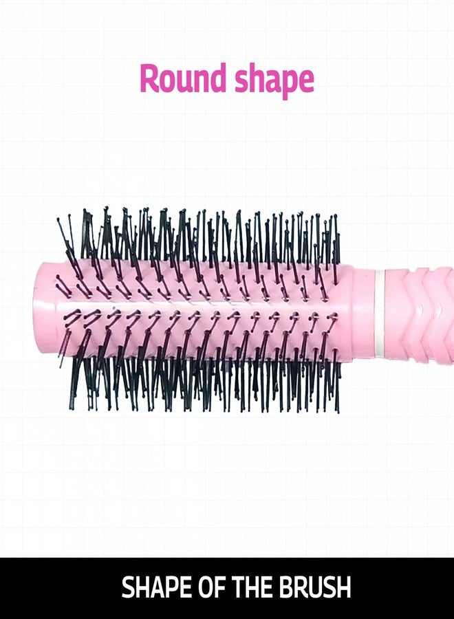 Zeyu Round Hair Brush | Hair Brush for Men & Women | For Hair Styling, Drying, Healthy Hair and Add Volume| Flexible & Soft Nylon Bristles (Pink.) - Image 5