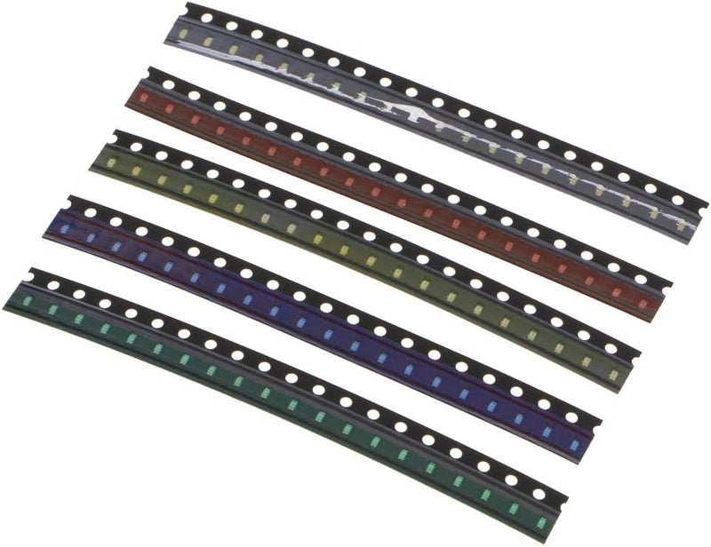 klarako 100pcs SMD LED Bulbs LED Blue, Red, White, Green, Orange, Yellow, Colorful Flash Led Diodes SMD Kit, as described+as described, 0603 - Image 1