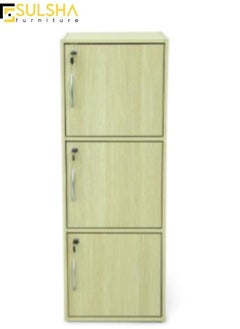 Three Door Wooden Locker Wooden Cabinet With Keys