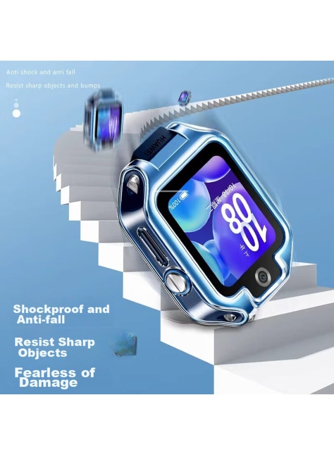 Ten Flashes Shan Huawei Children's Watch 5xpro/5x Protective Case, Children's Phone Watch Protective Cover, Protective Film, Slim, Shockproof, Anti-collision Protective Film, Full Coverage Outer Shell, Transparent Style - Image 5