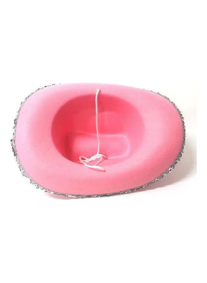 Drawstring Roll Brim Crown Cowboy Hat for Women and Children  - Image 2
