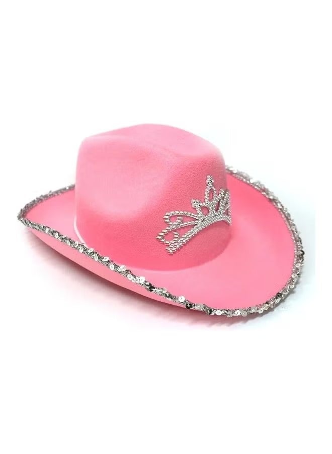 Drawstring Roll Brim Crown Cowboy Hat for Women and Children  - Image 3