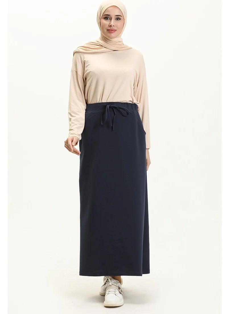 Sefa Merve Pocket Sports Skirt 0152-05 Navy Blue