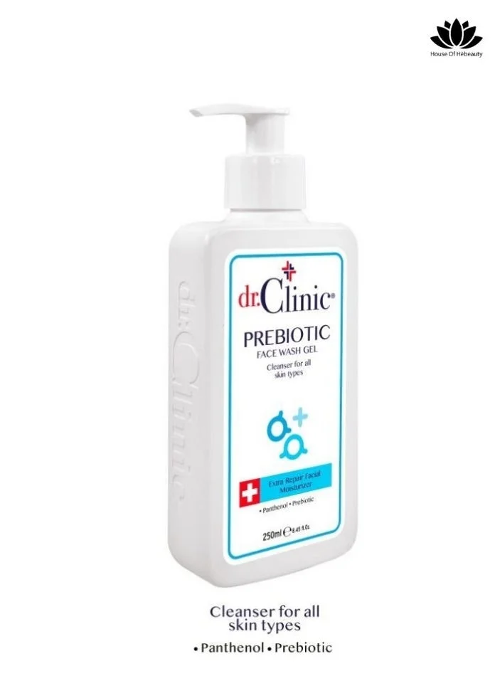 dr.Clinic جل غسول الوجه د.كلينيك بالبريبيوتيك لجميع أنواع البشرة (الأزرق)
