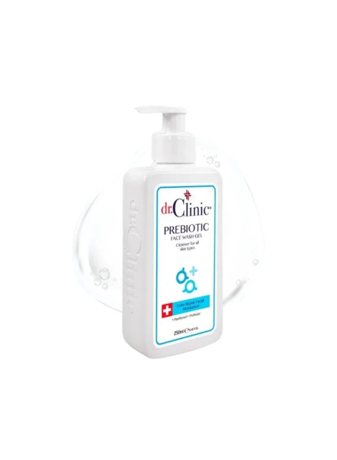 dr.Clinic DR. CLINIC | Prebiotic Face Wash Gel Cleanser | Gentle Daily Facial Wash | Enriched with Panthenol & Prebiotics | For All Skin Types | 250 ml