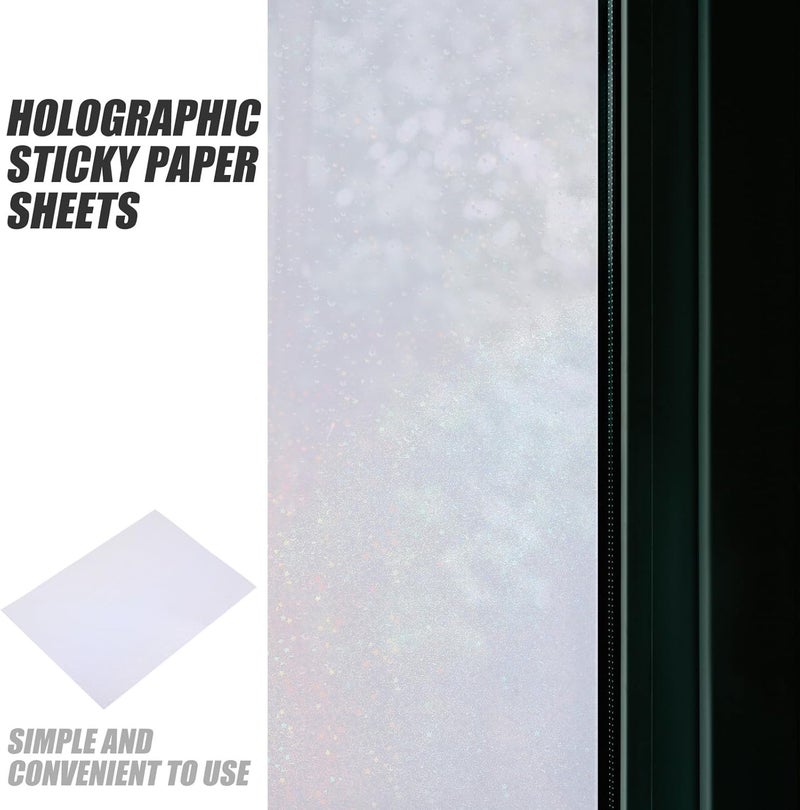10 Sheets A4 Holographic Self-Adhesive Laminate Sticker Film Cold Laminated Printable Holographic Paper for DIY Crafts and Scrapbooking - Image 3