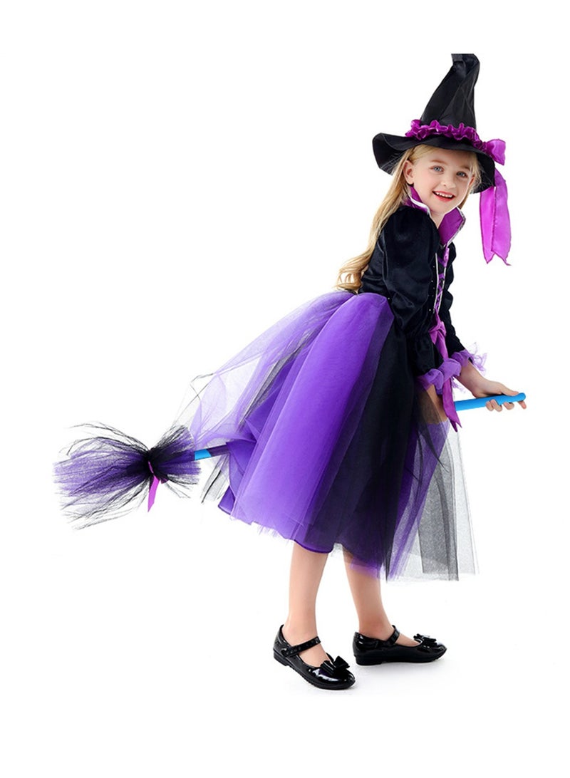 Loquat Children's costumes Cos costumes girls magician classic witch witch princess long skirt costumes - Image 2