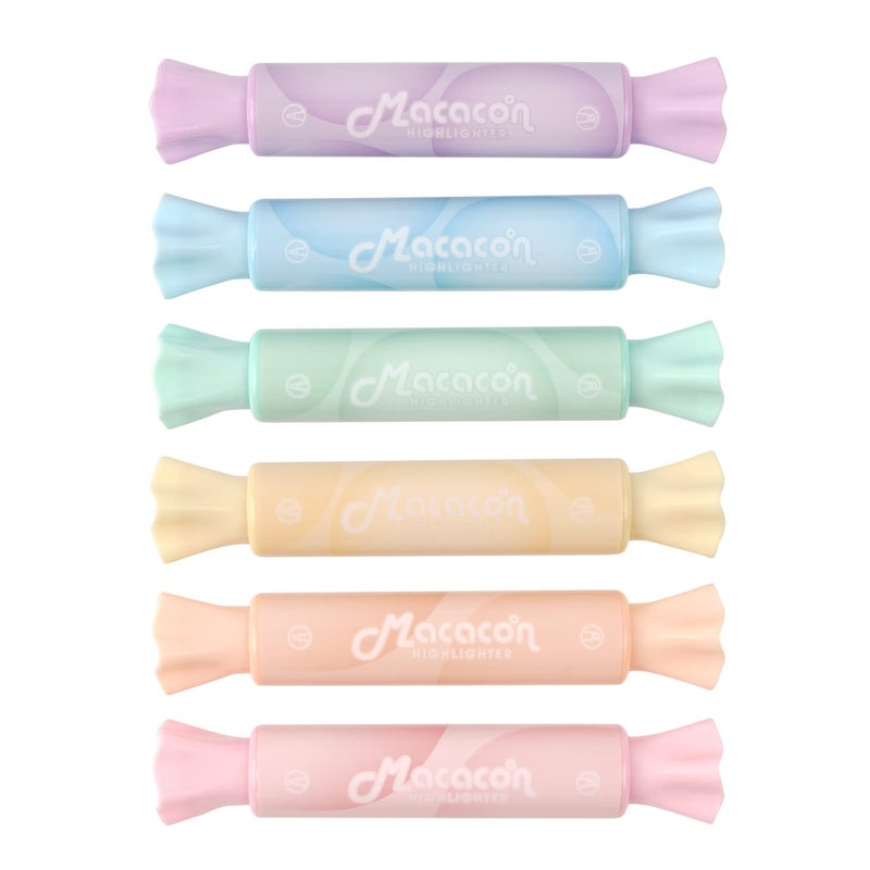 chosch Candy Shape Highlighters, Assorted colors,Chisel Tip,Water Based,Quick Dry& Write Smoothly 6 Macaron Colors (CANDY HIGHLIGHTER) - Image 3