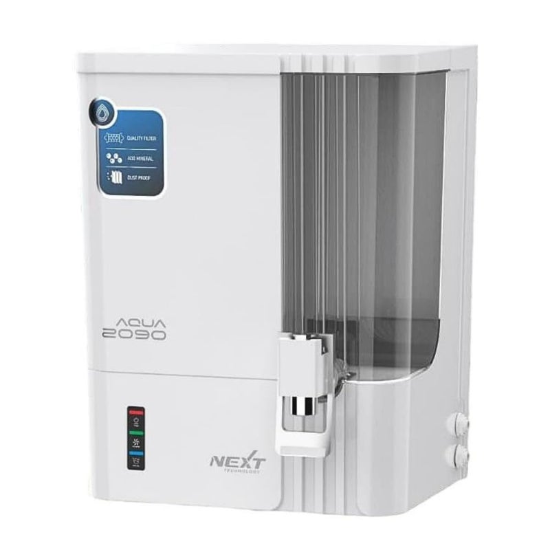 Aqua 2090 RO Water Purifier with RO Active Copper Alkaline filter gives pure Mineral water 7 Stage Purification Storage tank 10 Ltr 15 Ltr Capacity Per Hr Ultra Violet LED Black  - Image 1