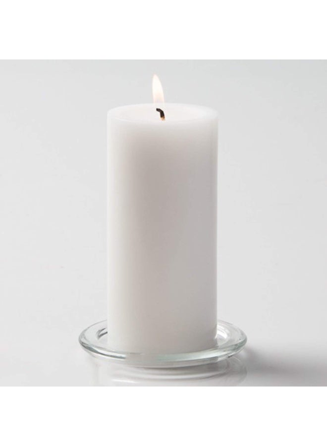 Atorakushon® Smokeless Scented Pack of 6 White Tall Round Pillar Candles for Diwali - Image 2