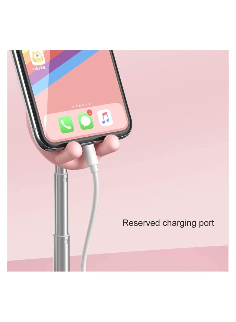 Y&D Cell Phone Stand, Cute Bunny Angle Height Adjustable Stand for Desk, Rabbit Holder Compatible with All Mobile Phones (4-10in) (Pink) - Image 3