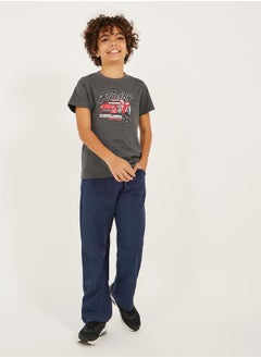 Styli Solid Drawstring Waist Relaxed Pants  - Image 4