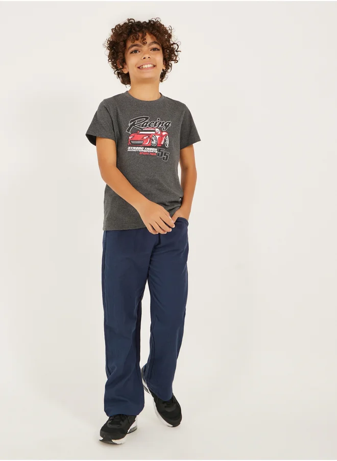 ستايلي Styli Solid Drawstring Waist Relaxed Pants