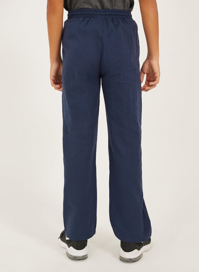 Styli Styli Solid Drawstring Waist Relaxed Pants  - Image 4