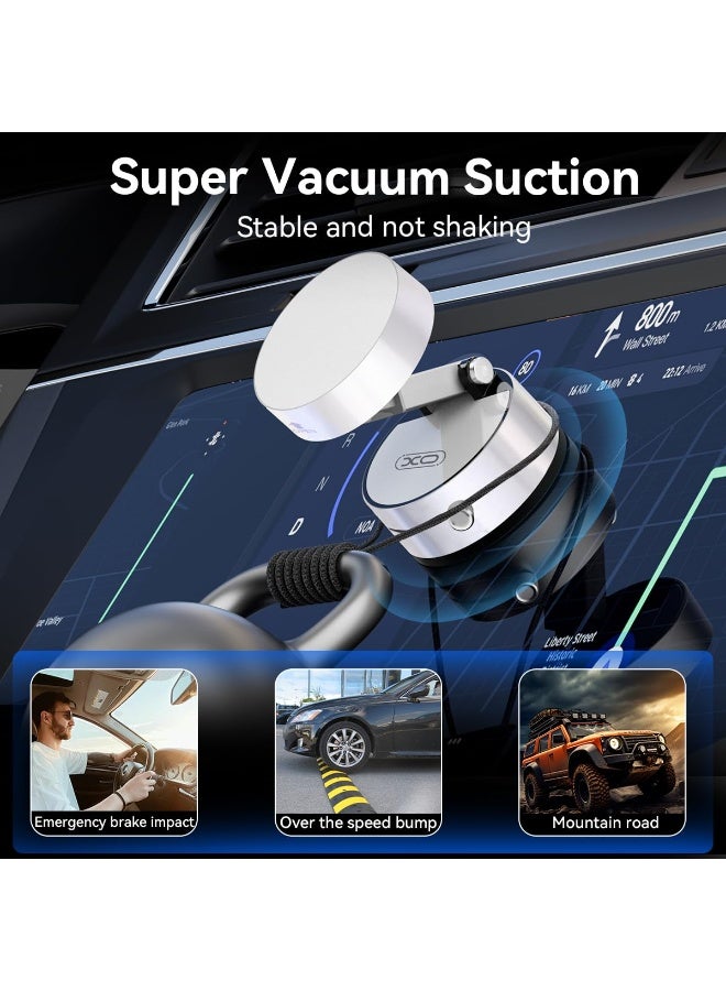 Mijioceon Foldable Magnetic Vacuum Phone Holder, 360° Electric Suction Car Mount, Double-Sided Swivel Stand for Car, Mirror, Gym, Kitchen, Hands-Free Portable Phone Holder - Image 5