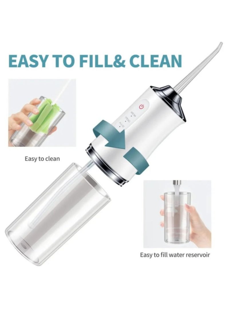 Denx ‏Water toothbrush with removable water tank and rechargeable battery in a portable and easy-to-use design  - Image 3