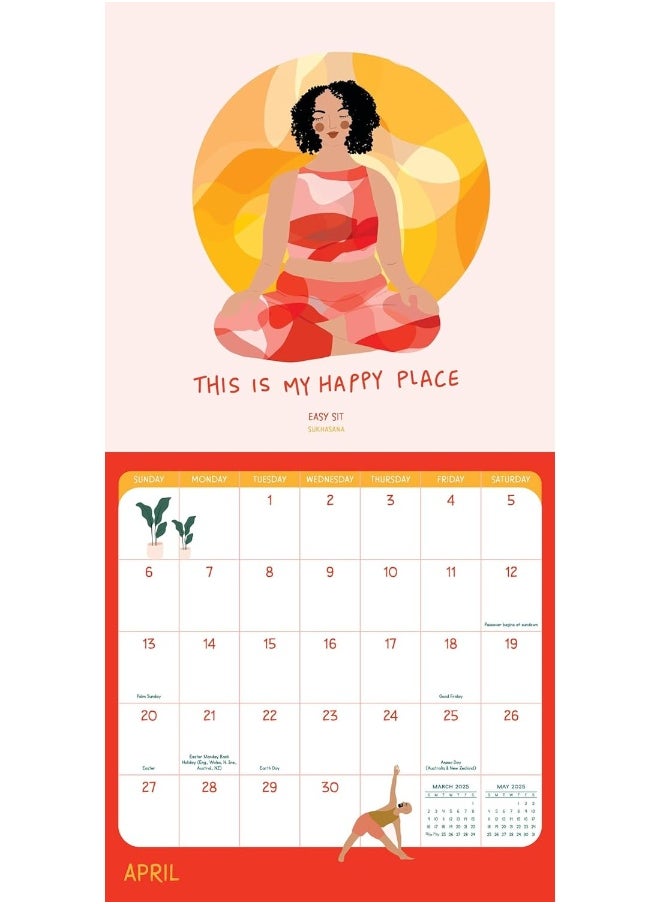 Yoga Is My Happy Place Wall Calendar 2025: Poses and Inspiration for Every Yogi  - Image 3