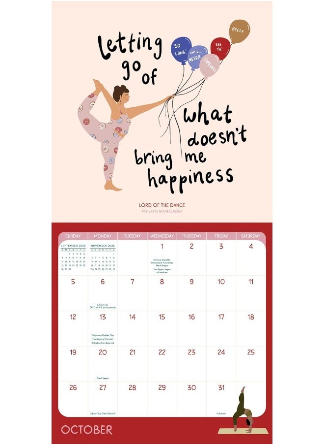 Yoga Is My Happy Place Wall Calendar 2025: Poses and Inspiration for Every Yogi  - Image 2
