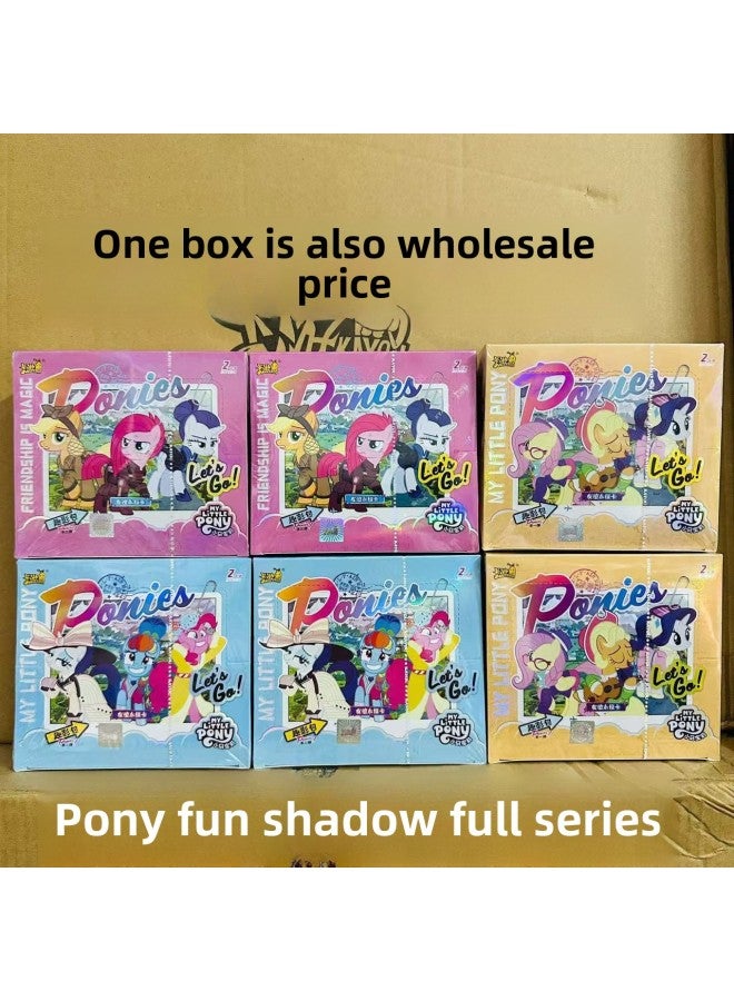Card Tour Pony Card Card A Whole Box Of Fun Shadow Pack Third Play Official Genuine Huiyue 6 Rainbow 3 Card Pack Card-Color:Rainbow Bag With 2 Bullets In A Box Of 20 Packs (retail 5 Yuan Package)