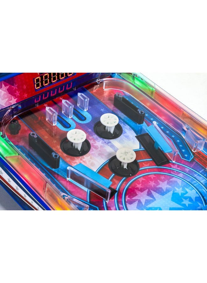 Merchant Ambassador Merchant Ambassador Retro Arcade Electronic: Pinball - Tabletop Game, Vibrating Bumpers, LED Lights, Sound Effects, 1 Player, Ages 6+  - Image 3