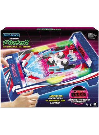 Merchant Ambassador Retro Arcade Electronic: Pinball - Tabletop Game, Vibrating Bumpers, LED Lights, Sound Effects, 1 Player, Ages 6+ - pzsku/Z25F4EB4559C810C55030Z/45/1747378437/7240ae7e-a37e-46cf-8273-03160604fd7a